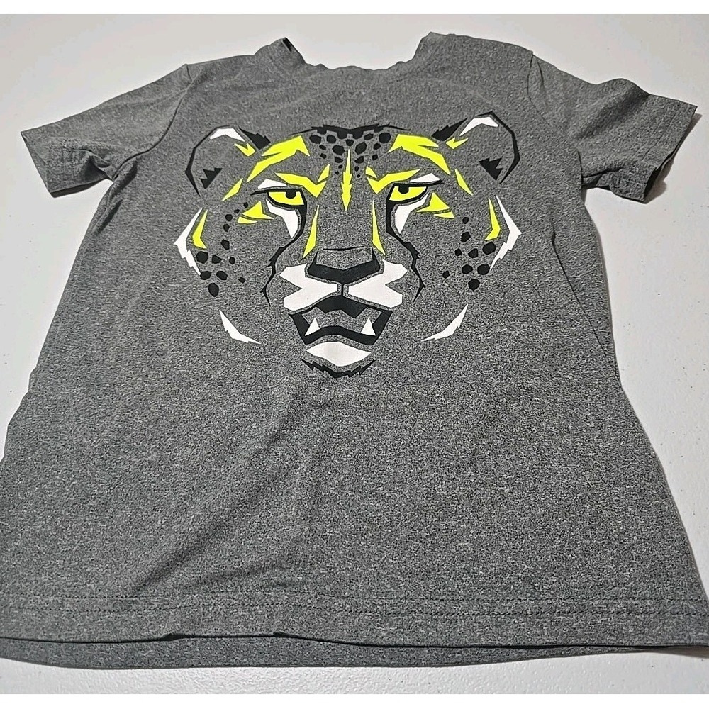 Boy's‎ Jumping Beans Size 4 Gray Tiger T-shirt Animal